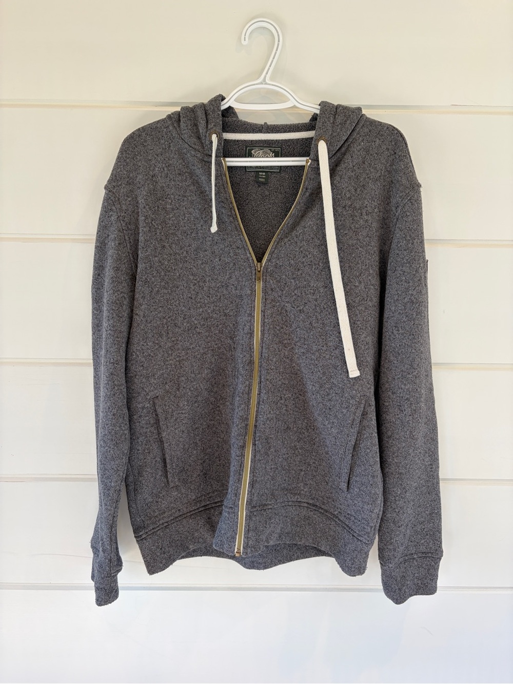 Roots Men's Charcoal Gray Full-Zip Hooded Sweater